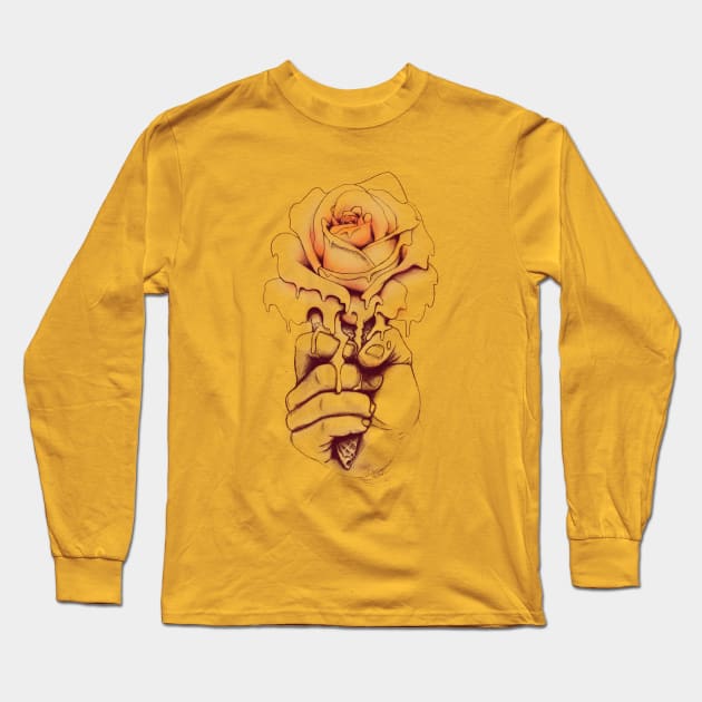 Rose a la Mode Long Sleeve T-Shirt by SteveOramA